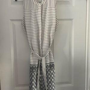 PROCE DROP!!  A New Day Black and White Striped Sleeveless Dress